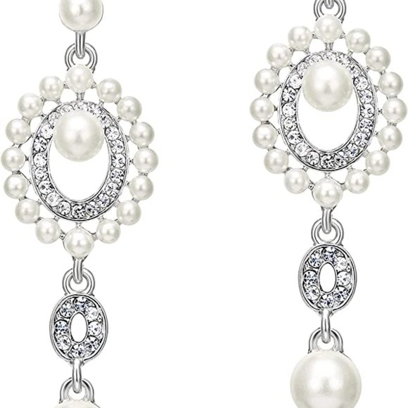 1920s Flapper Art Deco Gatsby Earrings 20s Flapper Gatsby Accessories Vintage - Picture 3 of 4